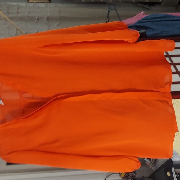 H&M Women's Button down semi-sheer L/S Blouse Sz L - Picture 8 of 8